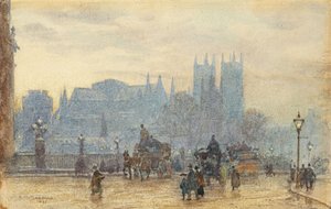 Westminster Abbey von der Westminster Bridge 1892 von Herbert Menzies Marshall