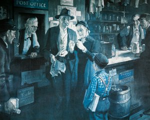 Der Brillenanbieter im späten 19. Jahrhundert, Werbung für die American Optical Company von Herbert Morton Stoops