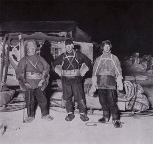 Dr. Wilson, Leutnant Bowers und Cherry-Garrard auf dem Weg nach Cape Crozier von Herbert Ponting