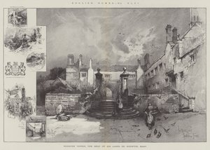 Hoghton Tower, der Sitz von Sir James de Hoghton, Baronet von Herbert Railton