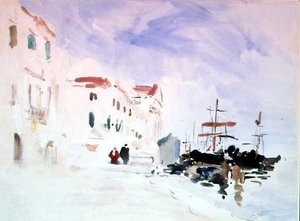 Schiffe vor Anker in der Nähe des Redentore, Venedig von Hercules Brabazon Brabazon