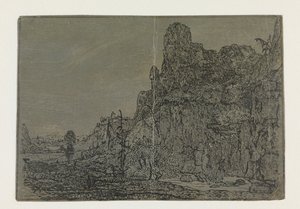 Landschaft mit steiler Klippe, kleine Version von Hercules Segers