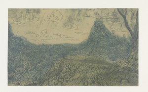 Berglandschaft mit einem Kamm, Erste Version