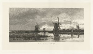 Landschaft mit Mühlen von Herman Löwenstam