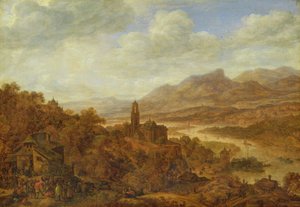 Landschaft mit dem Rhein, 1652 von Herman the Younger Saftleven