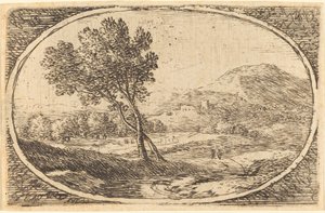 Eine Landschaft mit einem großen Baum