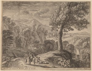 Der große Baum und die Kaskade von Herman van Swanevelt