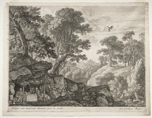Die Büßer: Landschaft mit den Heiligen Paulus und Antonius von Herman van Swanevelt