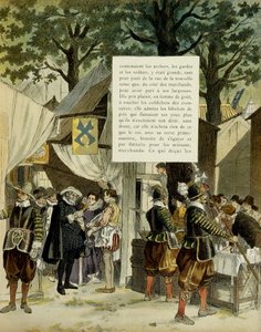 Heinrich IV. auf der Messe von Saint Germain nach seiner Hochzeit am 16. Dezember von Hermann Vogel