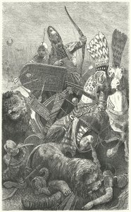 Ramses der Große in der Schlacht von Kadesch, 1274 v. Chr. von Hermann Vogel