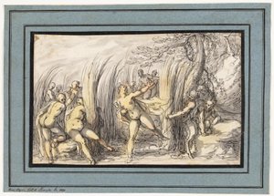 Nymphen von Satyrn verfolgt von Hermann Weyer