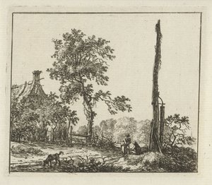 Landschaft mit der hohen Stange von Hermanus Fock