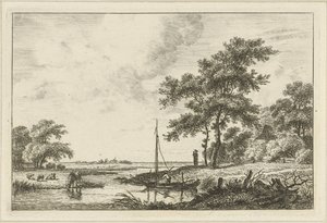 Landschaft mit Boot