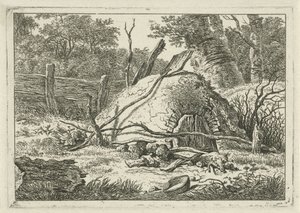 Ofen mit Schaufel von Hermanus Fock