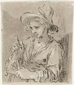 Frau mit Fächer
