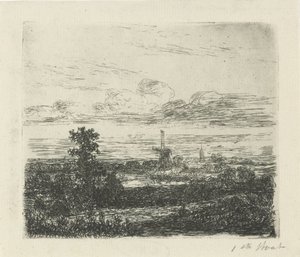 Landschaft mit einer Mühle