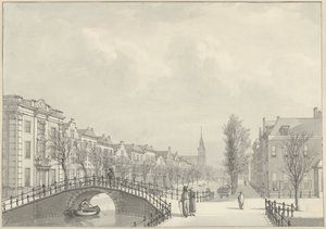Ansicht des Rapenburg in Leiden von der Nieuwsteegbrug, 1807