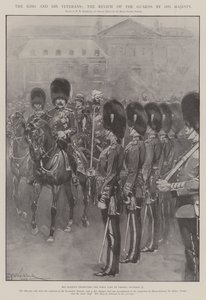 Der König und seine Veteranen, die Überprüfung der Wachen durch Seine Majestät von Hermanus Willem Koekkoek