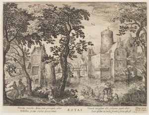 Loenersloot - Sommer, aus Die Jahreszeiten, Ansichten von Schlössern in der Umgebung von Amsterdam