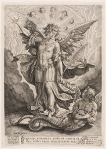 Der heilige Michael triumphiert über den Drachen