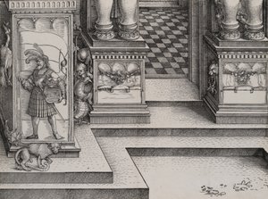 Unterer Teil des Eingangs zum rechten Portal Die Porten des Adels, und das äußere Ri..., 1515