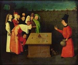 Der Zauberer (vor der Restaurierung) von Hieronymus Bosch