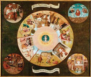Der Tisch der sieben Todsünden von Hieronymus Bosch