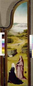 Triptychon der Epiphanie, mit der Heiligen Agnes von Rom und Stifter