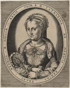 Catherine de Medici, Ehefrau von Heinrich II. von Frankreich von Hieronymus Cock