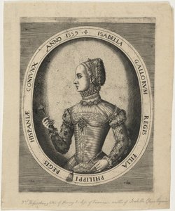 Isabella, dritte Frau von Philipp II. von Spanien von Hieronymus Cock