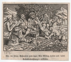 Die Schwaben lagerten um den Knödeltopf von Hieronymus Heinrich Jakob Ritschl von Hartenbach