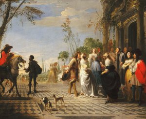 Das Gleichnis vom verlorenen Sohn - Der verlorene Sohn verlässt das Haus von Hieronymus Janssens