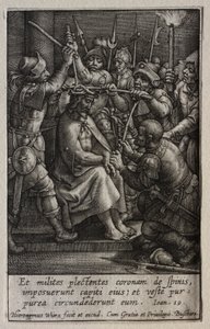 Die Passion: Die Krönung mit Dornen von Hieronymus Wierix