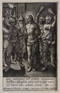 Die Passion: Die Geißelung von Hieronymus Wierix