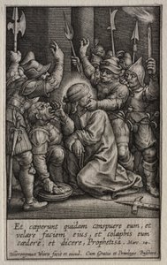 Die Passion: Die Verspottung Christi von Hieronymus Wierix