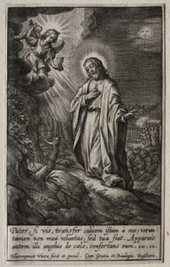 Die Passion: Christus am Ölberg von Hieronymus or Jerome Wierix