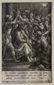 Die Passion: Die Krönung mit Dornen von Hieronymus or Jerome Wierix
