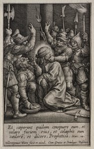 Die Passion: Die Verspottung Christi von Hieronymus or Jerome Wierix