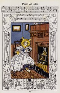 Kätzchen Mew (Farblithografie)
