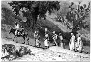 Kabylische Familie auf Reisen, Algerien, um 1890