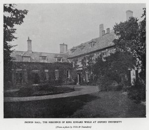 Frewin Hall, Residenz von König Edward VII während seines Studiums an der Universität Oxford