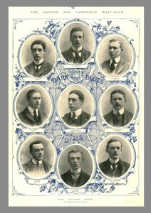 Die Oxford-Crew, Oxford und Cambridge Bootsrennen, 1898