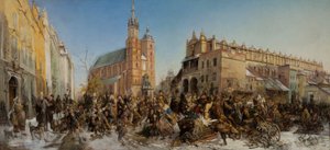 Jahrmarkt auf dem Hauptmarkt in Krakau