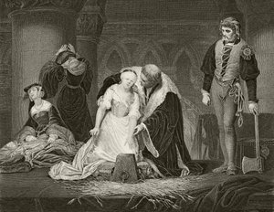 Die Hinrichtung von Lady Jane Grey von Hippolyte (1797-1856) (after) Delaroche