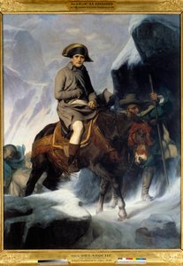 Porträt von Napoleon Bonaparte (1769-1821) beim Überqueren des Sankt Bernhard im Jahr 1800