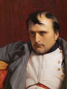 Napoleon I. in Fontainebleau, 31. März 1814, Detail des Gesichts, 1840 von Hippolyte Delaroche
