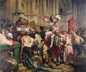 Die Eroberer der Bastille vor dem Hôtel de Ville im Jahr 1789, 1839