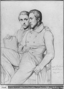 Doppelporträt von Hippolyte und Paul Flandrin, 1835