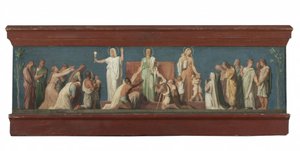 Skizze für die Kirche Saint-Vincent-de-Paul: Die drei theologischen Tugenden, ca. 1848 von Hippolyte Flandrin