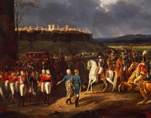 Napoleon Bonaparte trifft britische Gefangene in Astorga nach der Schlacht von La Coruna